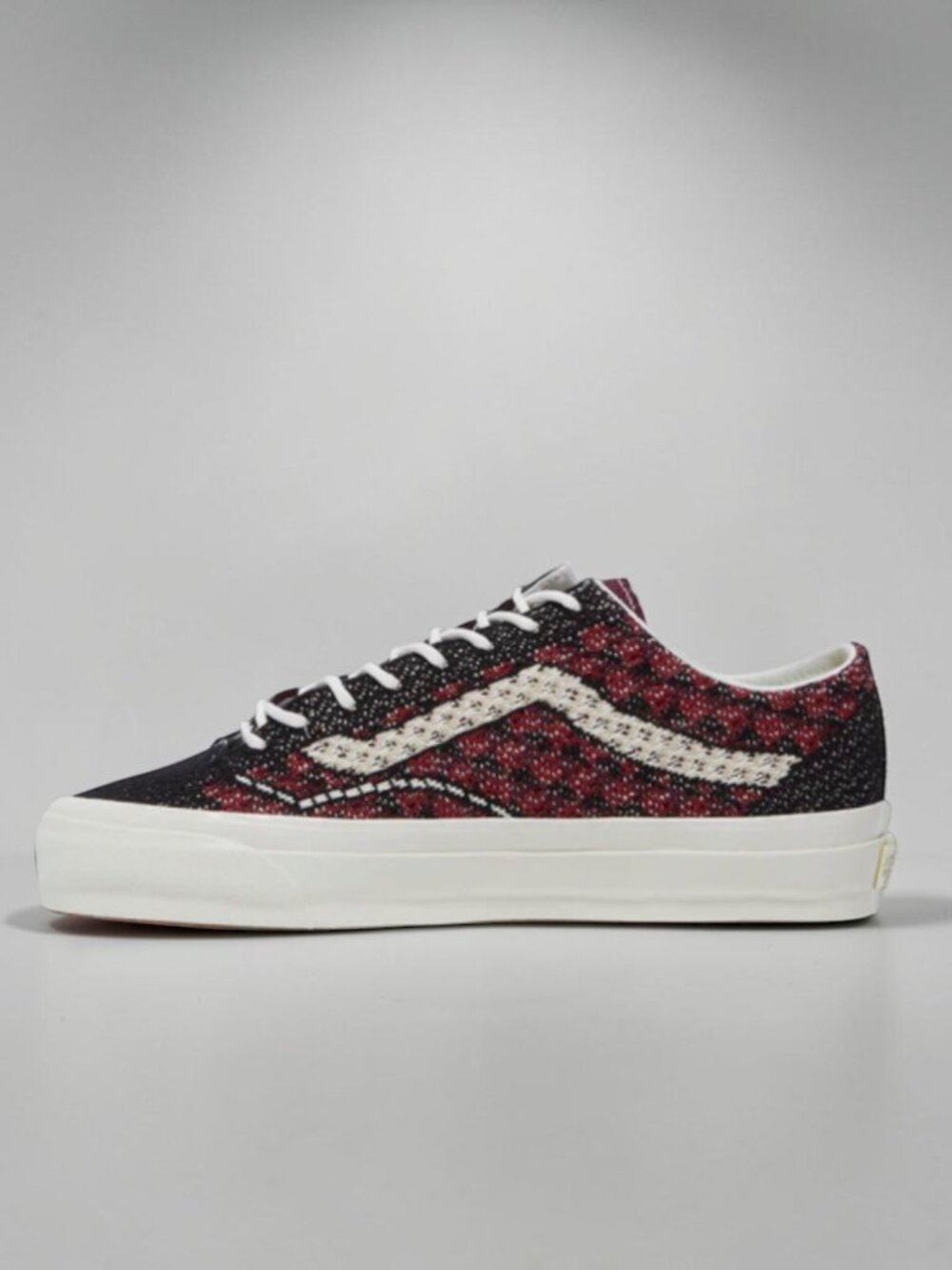 Vans Lx Old Skool 36 EK Premium Knit Pack Mens Shoes Size 10 Geo Check Bordeaux